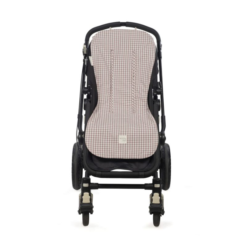 Forra acolchoada Vichy Moka da Walking Mum 1